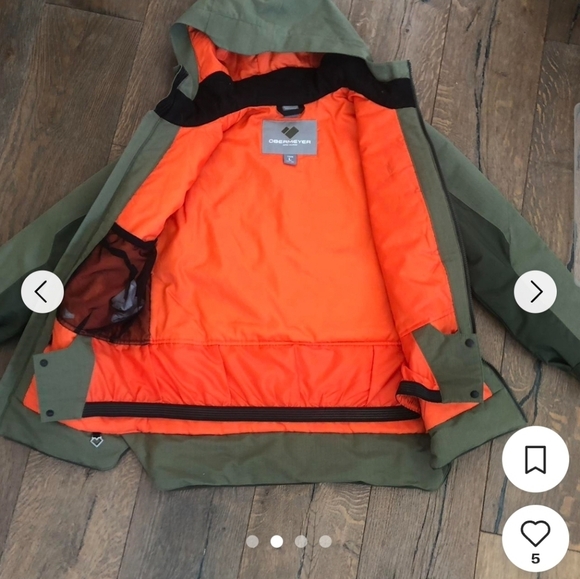 NWOT  Green and Orange Hooded Jacket - Picture 2 of 7